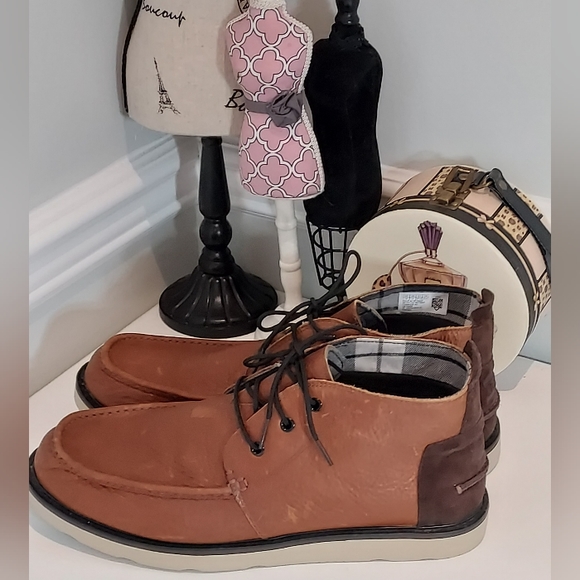 Tom's Mens Copper/Brown Navi Moc Chukka Boot Size 14 Pre-owned - Picture 5 of 8